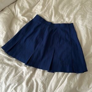 Le Coq Vintage Navy Blue Pleated Tennis Skirt with pockets sz S Made in USA